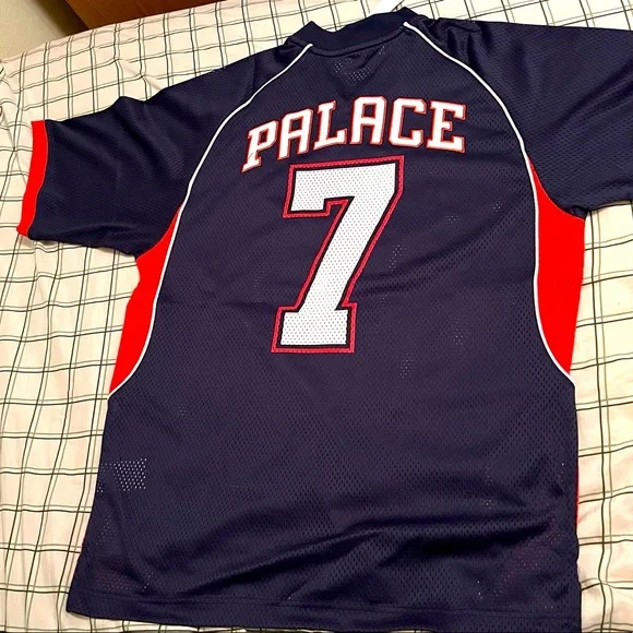 NEW Palace Skateboards Mesh Football Top Navy With Tags SS22 - Picture 4 of 7